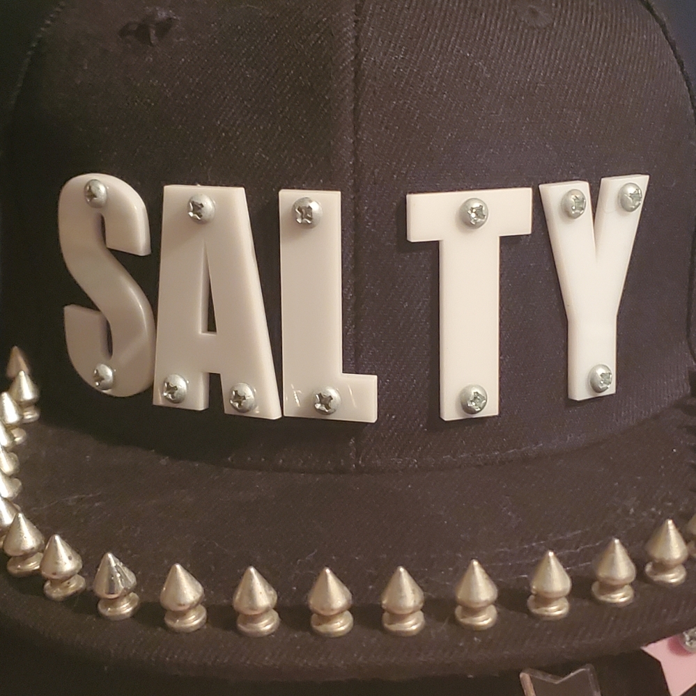 Salty studded AC snapback